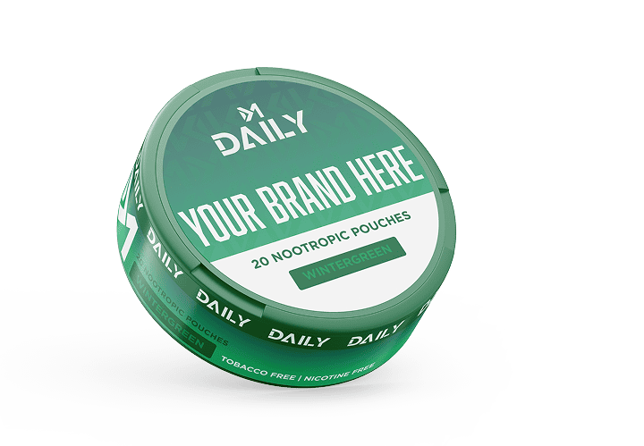 Premium OEM nicotine pouch can with branded packaging